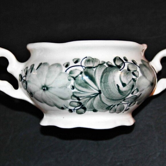 Polish Sugar Bowl Hand Made & Painted Made in Poland - Picture 2 of 9
